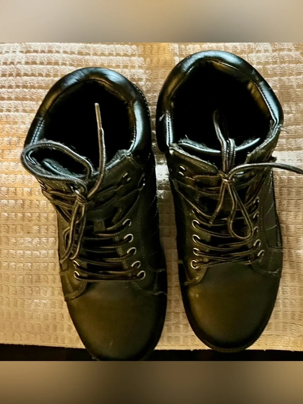 Men's Black Leather Padded Ankle Boots